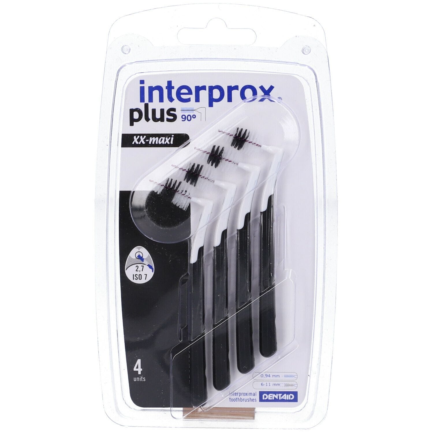 Scovolini Interprox PLUS XX Maxi Nero, 4 pezzi 2,7mm