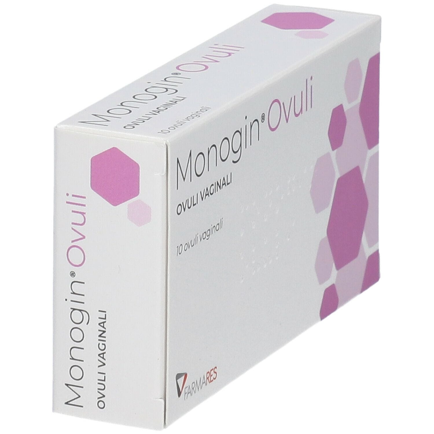 Monogin ovuli vaginali per secchezza e bruciore, 10 pezzi