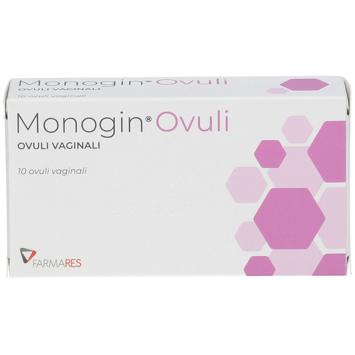 Monogin ovuli vaginali per secchezza e bruciore, 10 pezzi