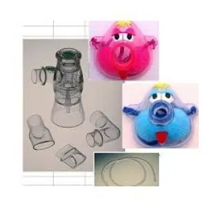 MASCHERA IN PVC PER CAMERA INALAZIONE E AMPOLLE PER AEROSOL COMPATIBILI PER PAZIENTI PEDIATRICI NON STERILE MASCHERA IN PVC PER CAMERA INALAZIONE E AMPOLLE PER AEROSOL COMPATIBILI PER PAZIENTI PEDIATRICI NON STERILE