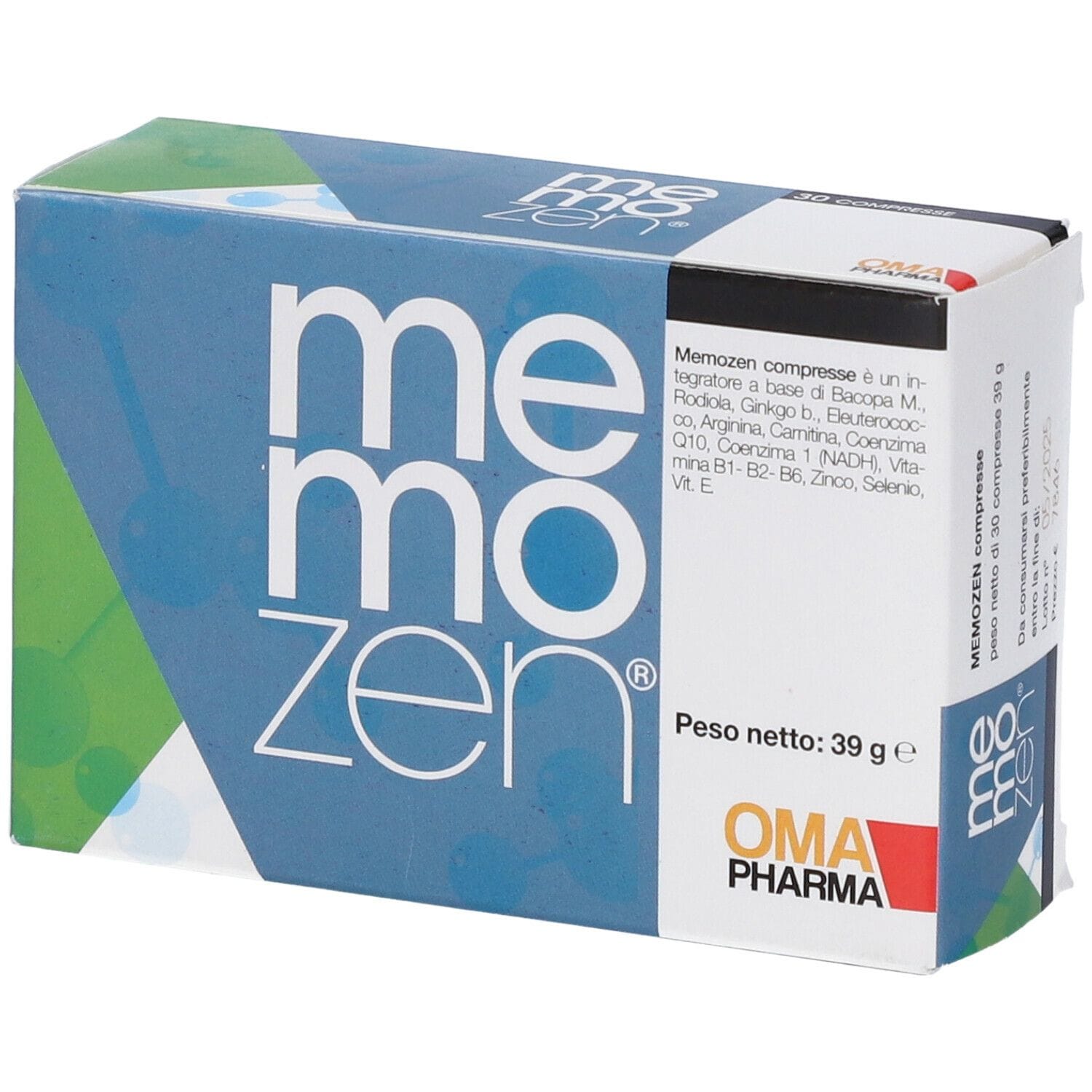 Integratore Memozen per memoria e concentrazione, 30 compresse