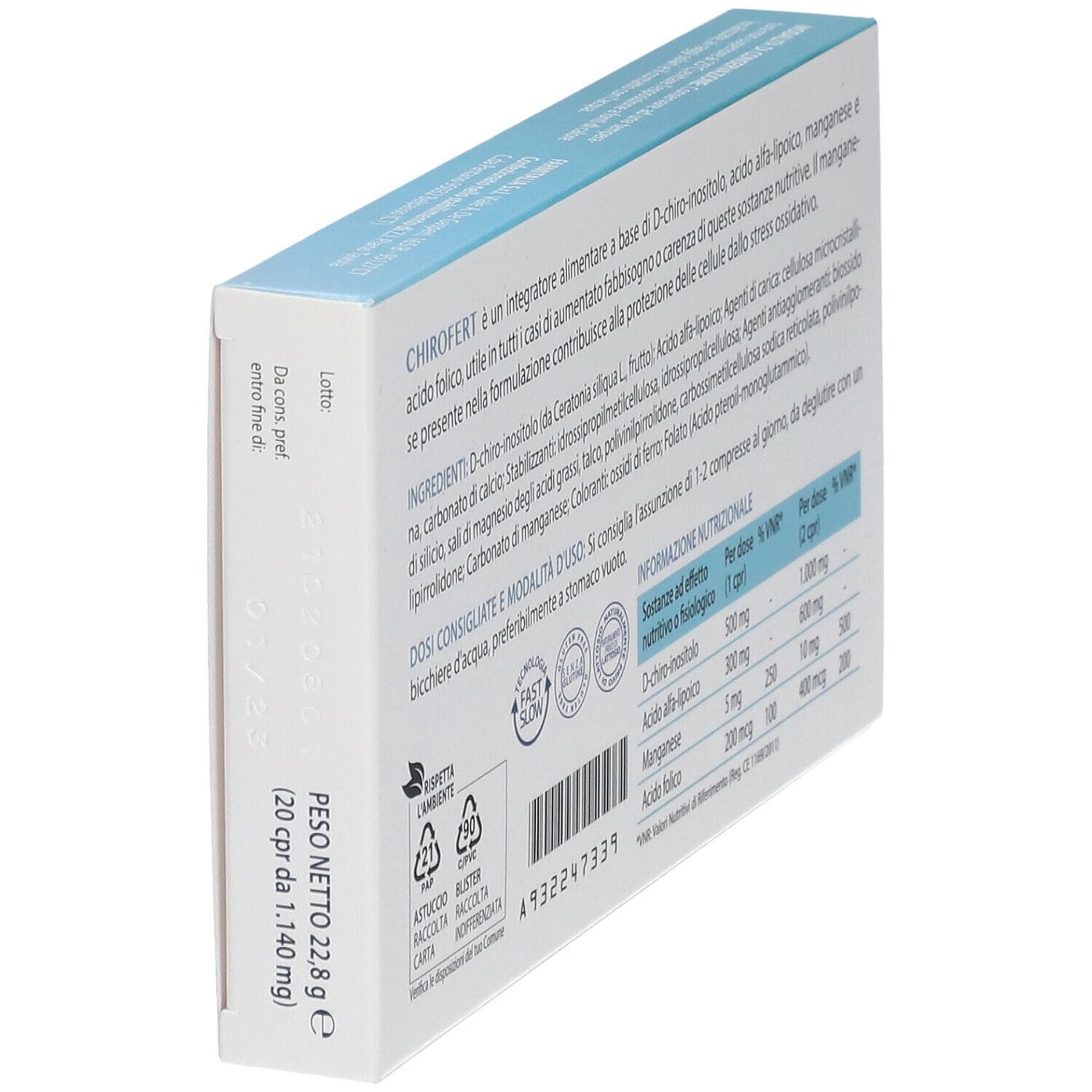 CHIROFERT 20 COMPRESSE 22 G