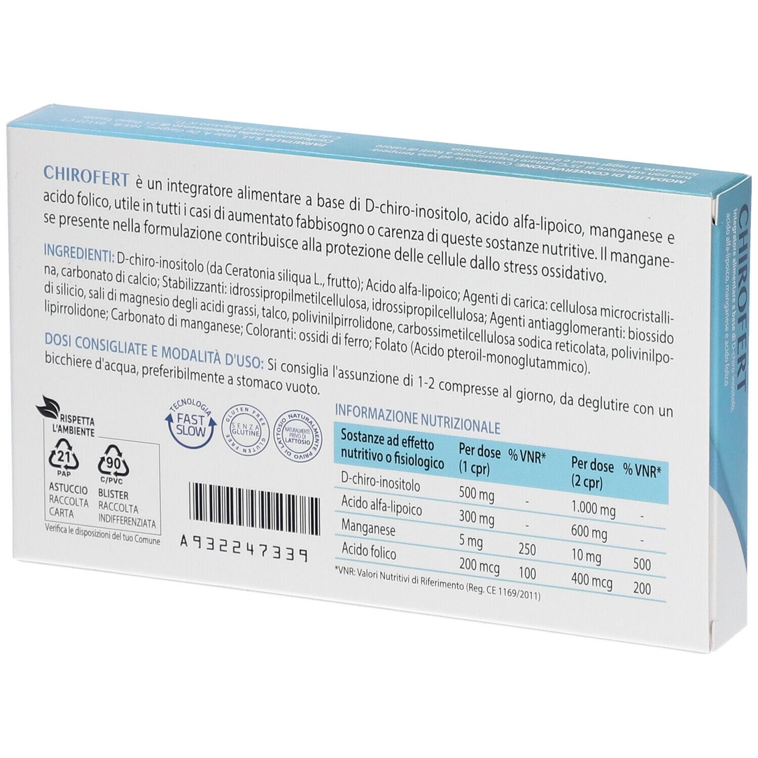 CHIROFERT 20 COMPRESSE 22 G