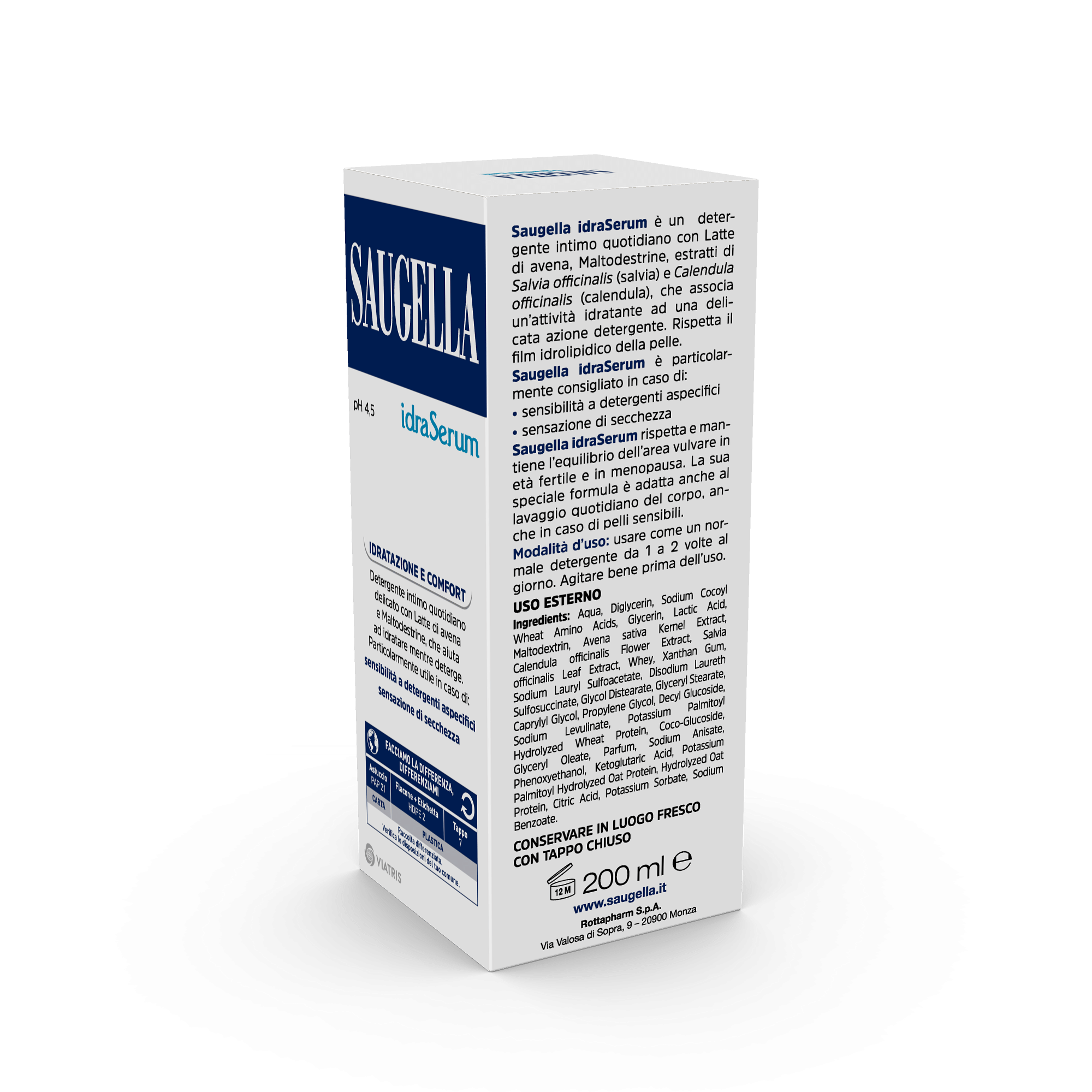 Saugella Idraserum Detergente 200 Ml