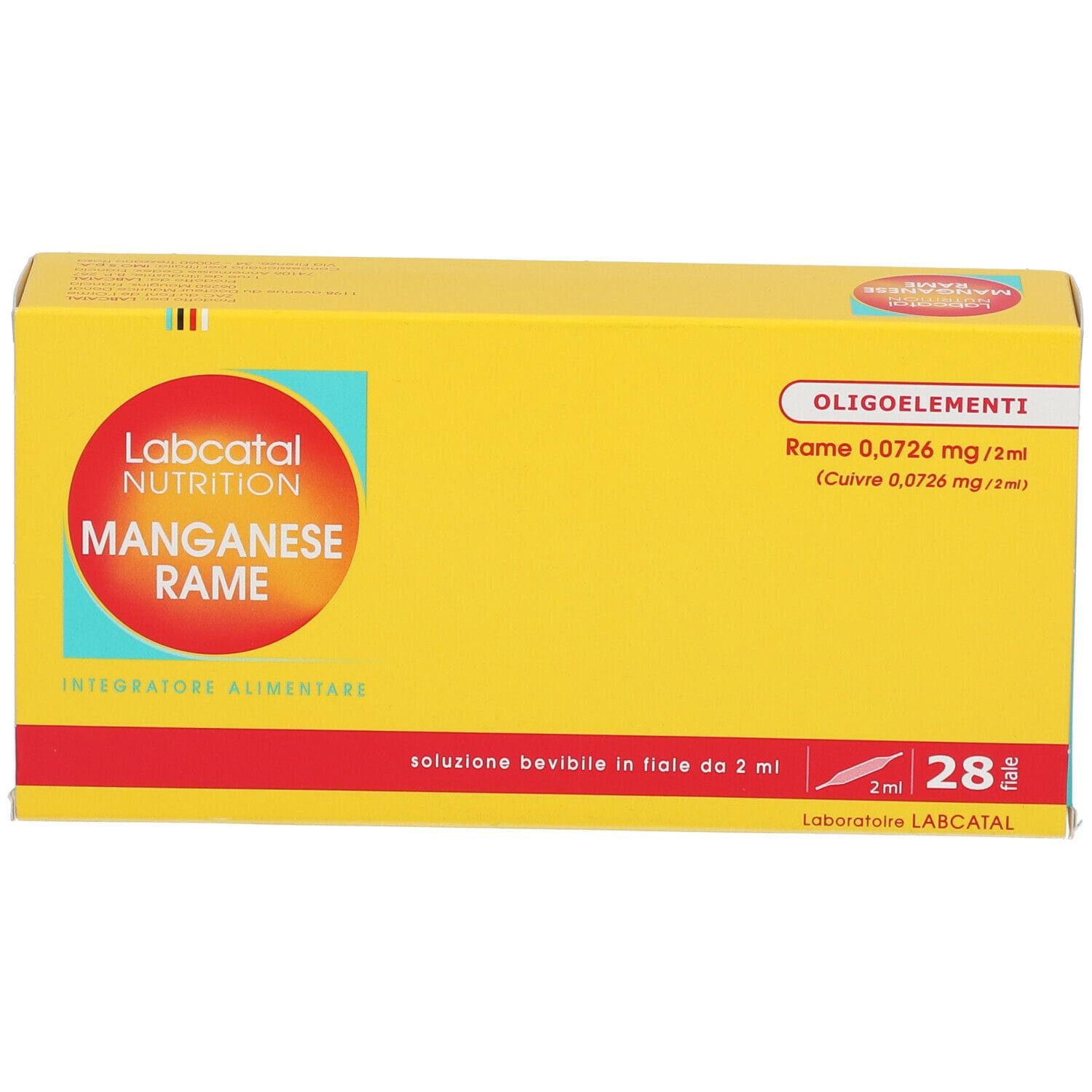 Integratore Labcatal Nutrition Manganese Rame, 28 fiale 2ml