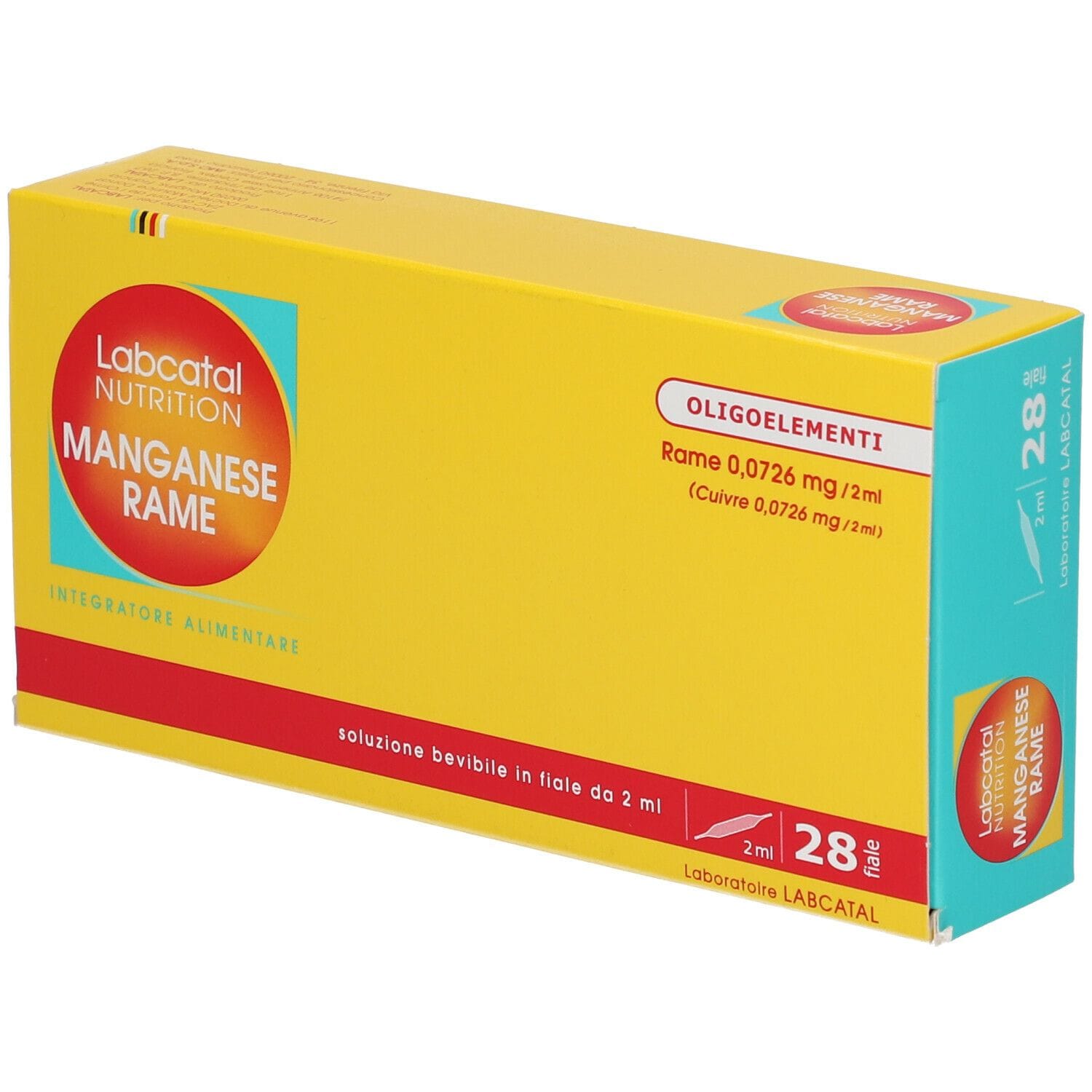 Integratore Labcatal Nutrition Manganese Rame, 28 fiale 2ml