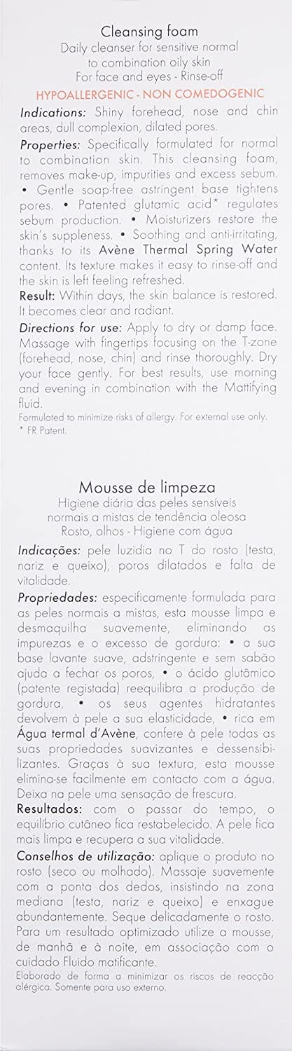Mousse detergente Avène per pelle grassa e sensibile 150ml