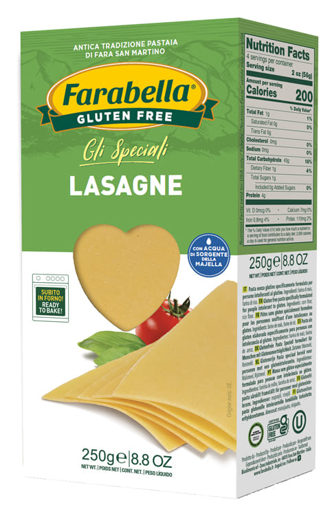 Lasagne senza glutine Farabella con mais e riso, 250g
