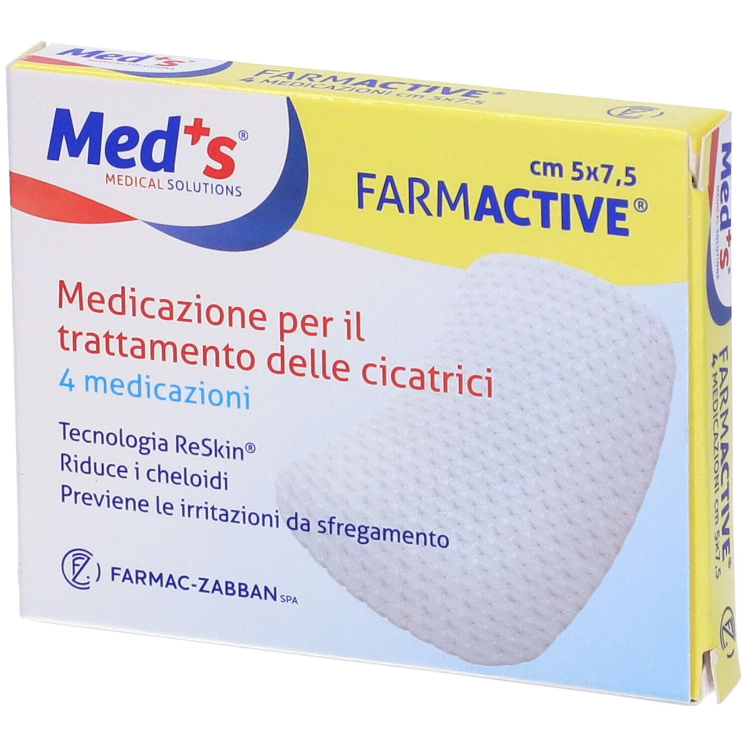 CEROTTO FARMACTIVE CICATRICI 5X7,5 CM 4 PEZZI
