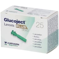 LANCETTE PUNGIDITO GLUCOJET PLUS GAUGE 33 25 PEZZI
