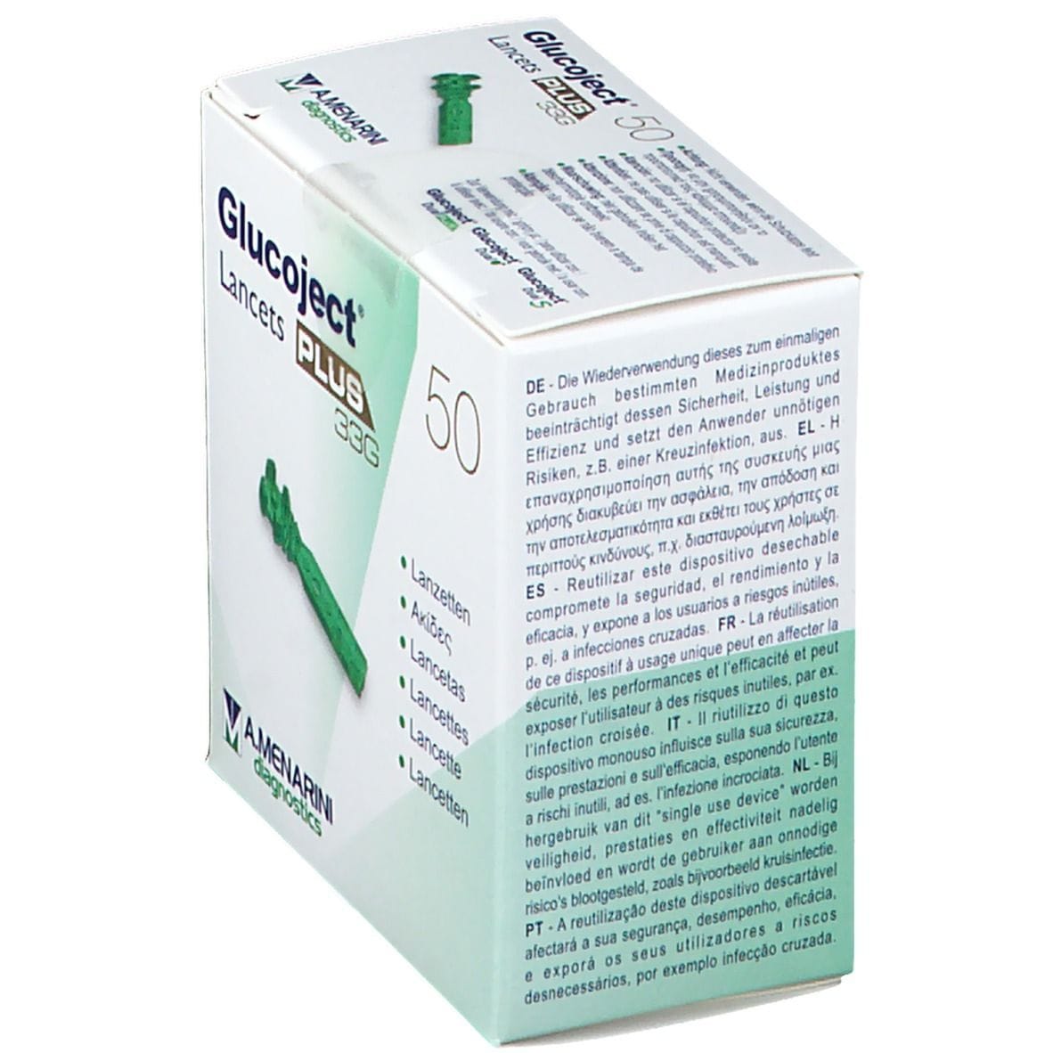 LANCETTE PUNGIDITO GLUCOJET PLUS GAUGE 33 50 PEZZI