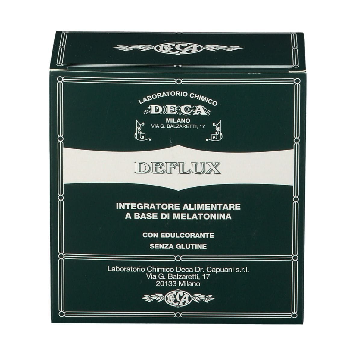 Integratore Deflux a base di melatonina, 20 bustine 4g