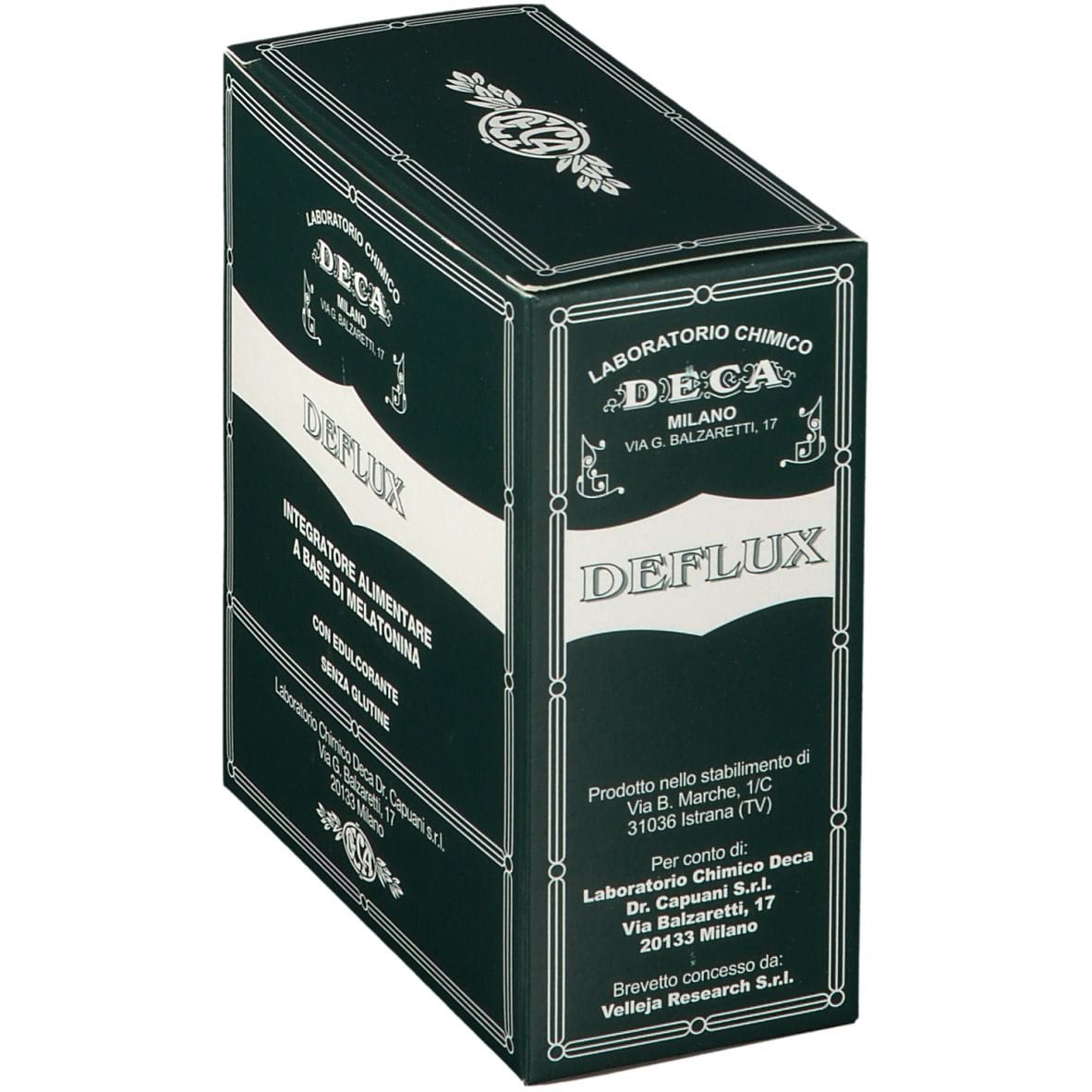 Integratore Deflux a base di melatonina, 20 bustine 4g