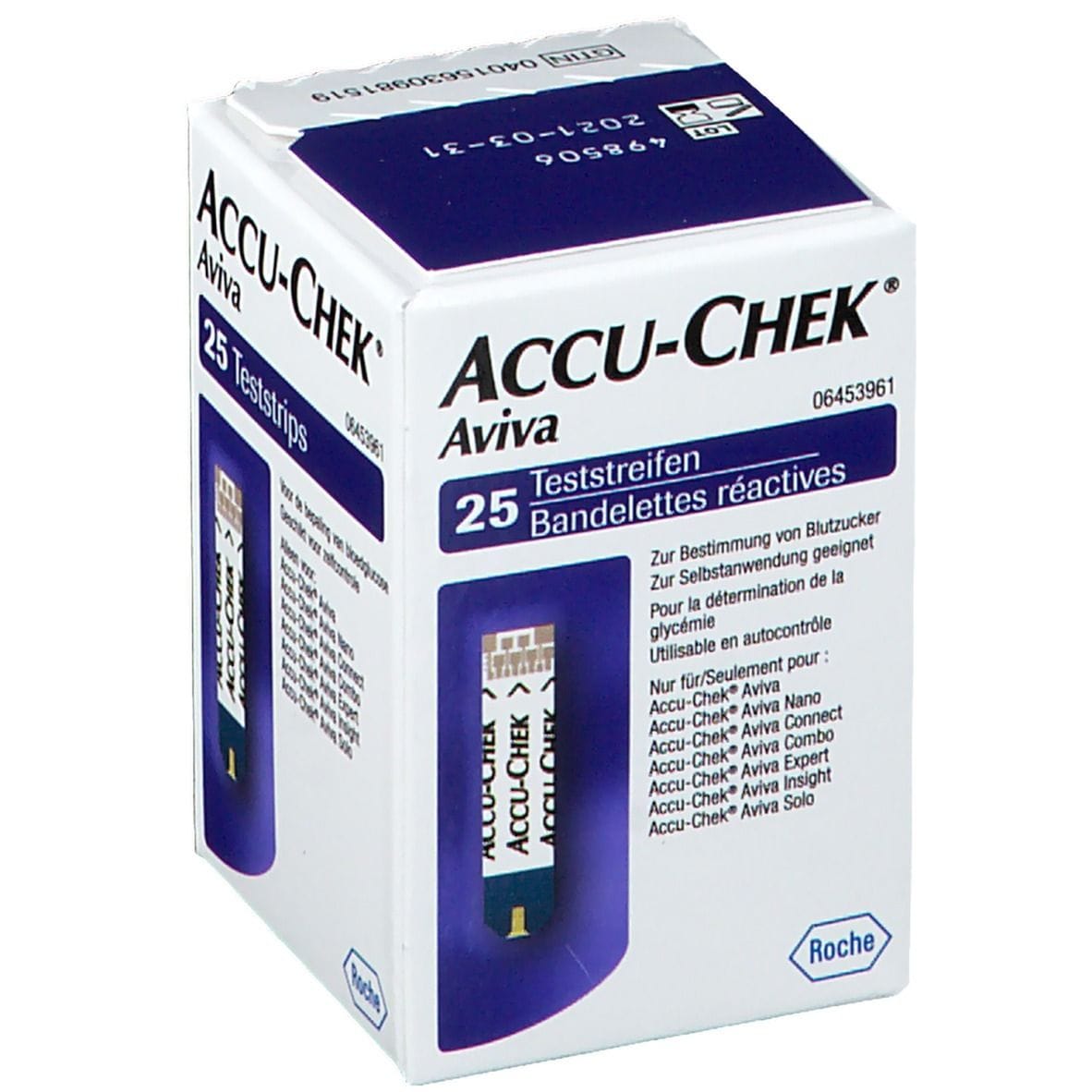 STRISCE MISURAZIONE GLICEMIA ACCU-CHEK AVIVA BRK RETAIL 25 PEZZI