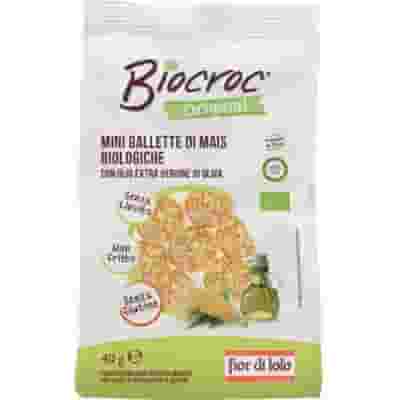 Mini gallette di mais bio Biocroc, spuntino leggero 40g