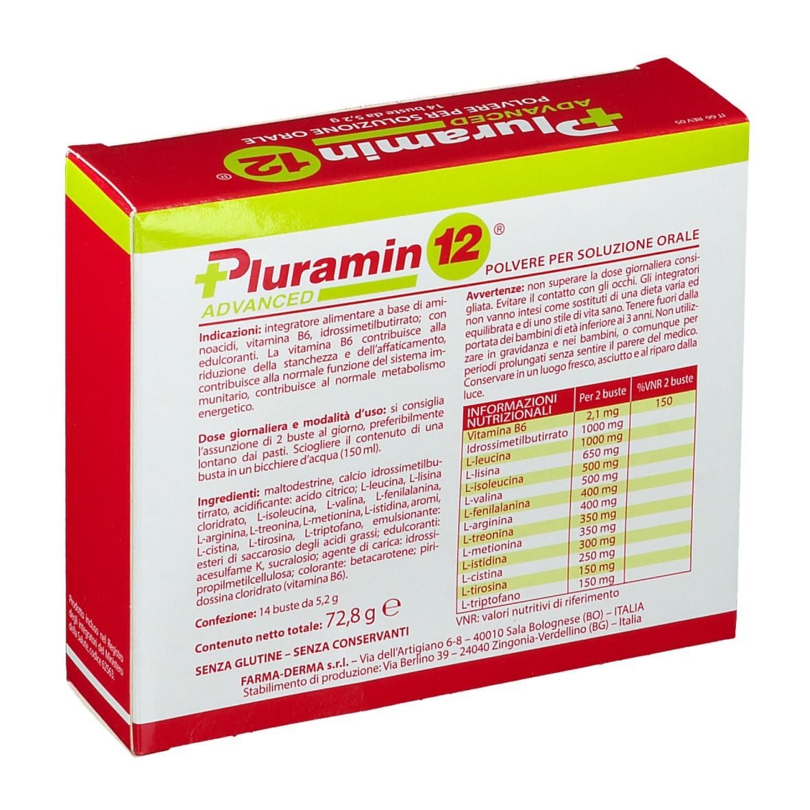 PLURAMIN12 ADVANCED 14 BUSTE DA 5,2 G