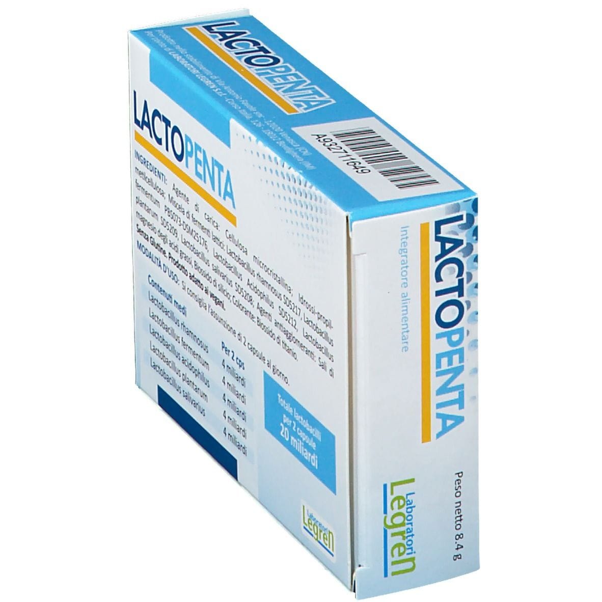 Integratore Lactopenta Legren per la flora batterica, 20 capsule