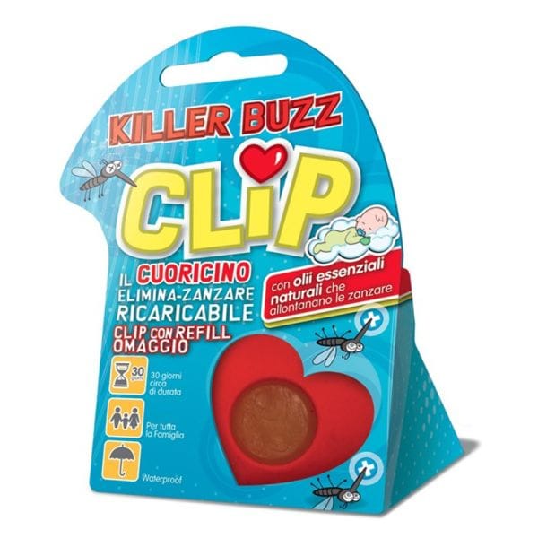Killer Buzz Clip Cuoricino Elimina Zanzara