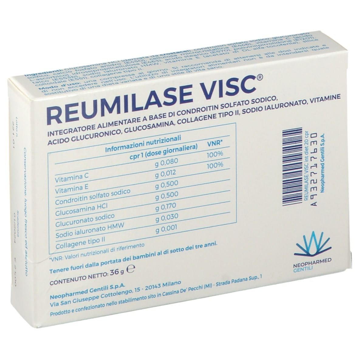 Integratore Reumilase Visc per le articolazioni, 20 compresse