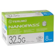 Aghi per penna insulina Terumo Nanopass 32,5G 8mm, 100 pz