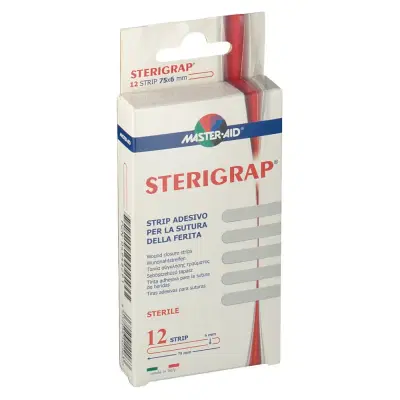 CEROTTO PER SUTURA MASTER-AID STERIGRAP 7,5X0,6 12 PEZZI CEROTTO PER SUTURA MASTER-AID STERIGRAP 7,5X0,6 12 PEZZI