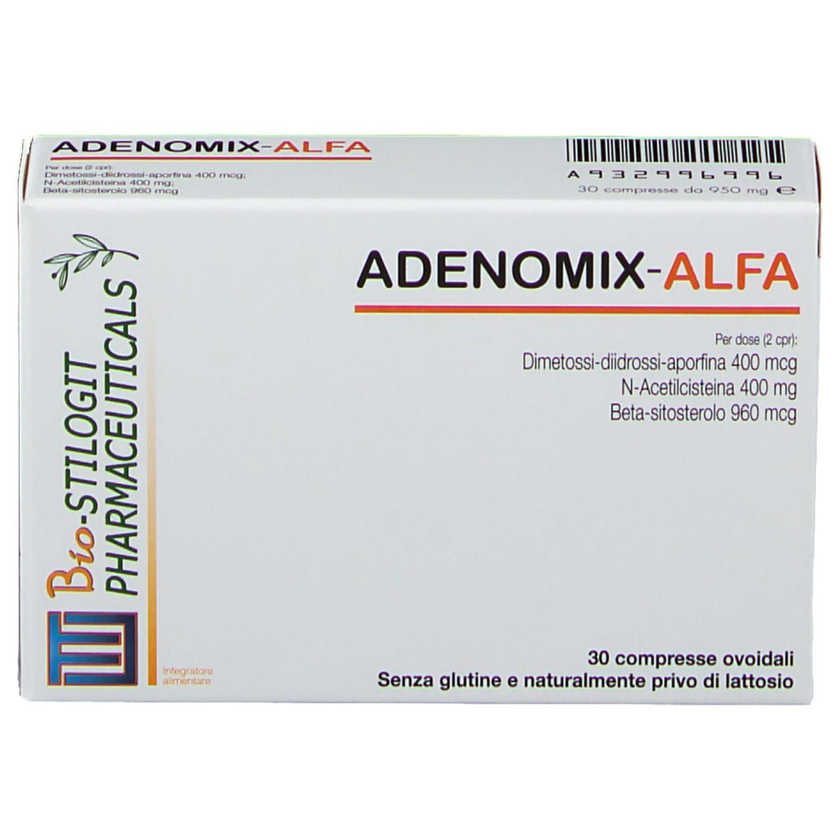 Integratore Adenomix Alfa per la prostata, 30 compresse