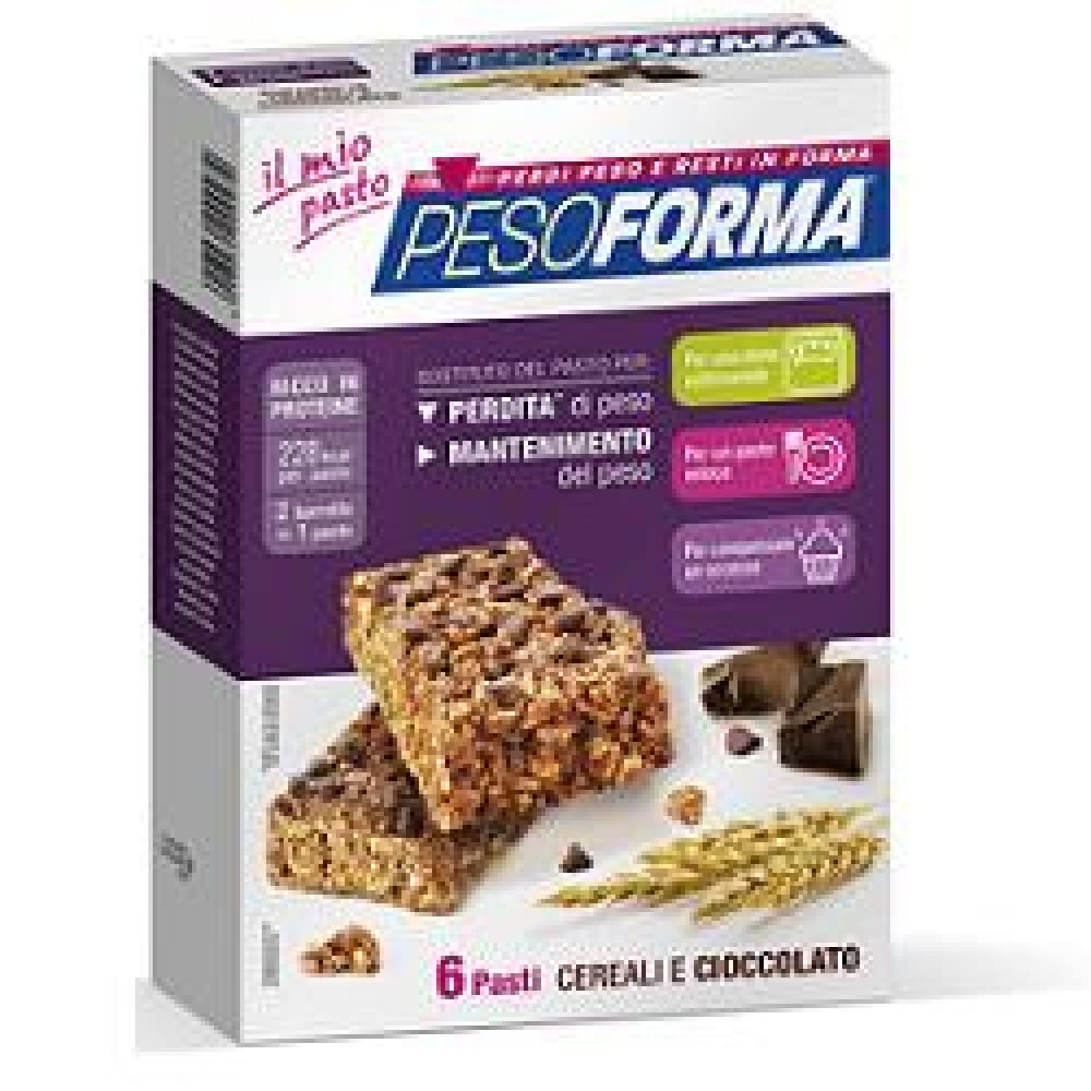 Barrette Pesoforma Cereali e Cioccolato, sostituto pasto 12 pz