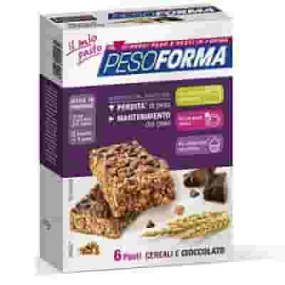 Barrette Pesoforma Cereali e Cioccolato, sostituto pasto 12 pz