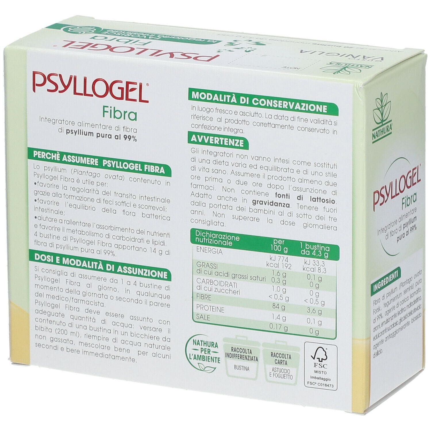 PSYLLOGEL FIBRA VANIGLIA 20 BUSTINE
