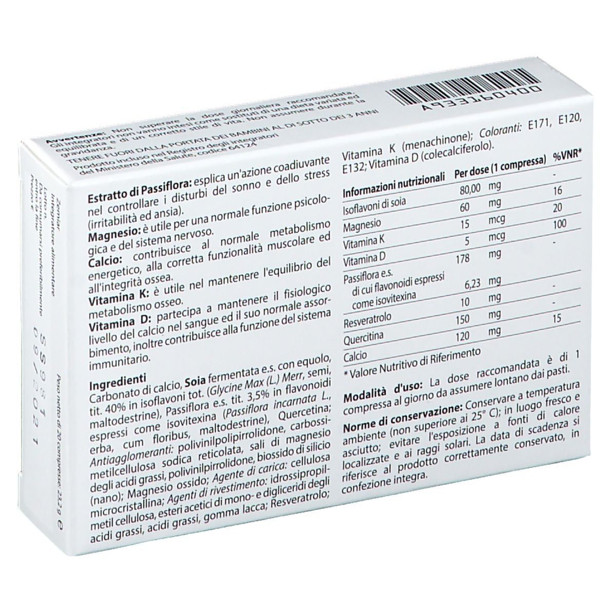 ZEMIAR 20 COMPRESSE 1160 MG