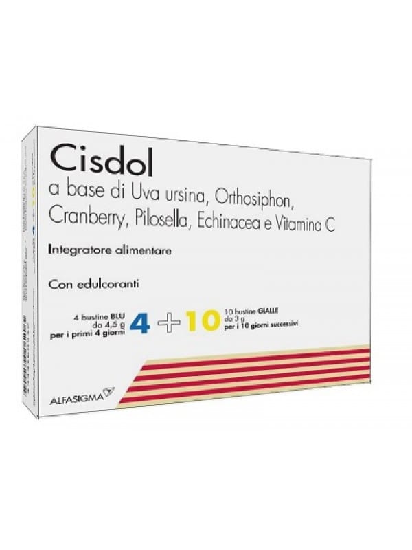 CISDOL 4 BUSTINE BLU DA 4,5 G + 10 BUSTINE GIALLE DA 3 G