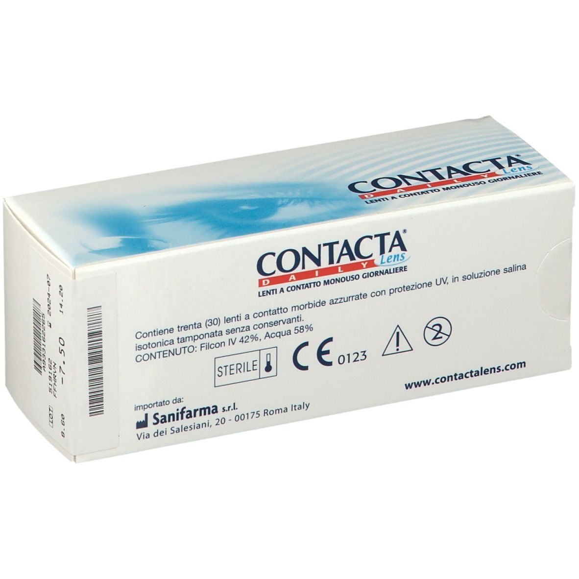 LENTE A CONTATTO MONOUSO GIORNALIERA CONTACTA DAILY LENS 30 -7,50 30 PEZZI