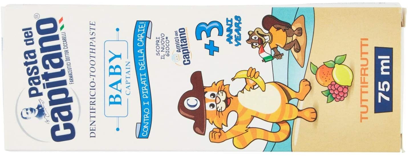 Dentifricio gel Pasta del Capitano Baby tuttifrutti, 75ml