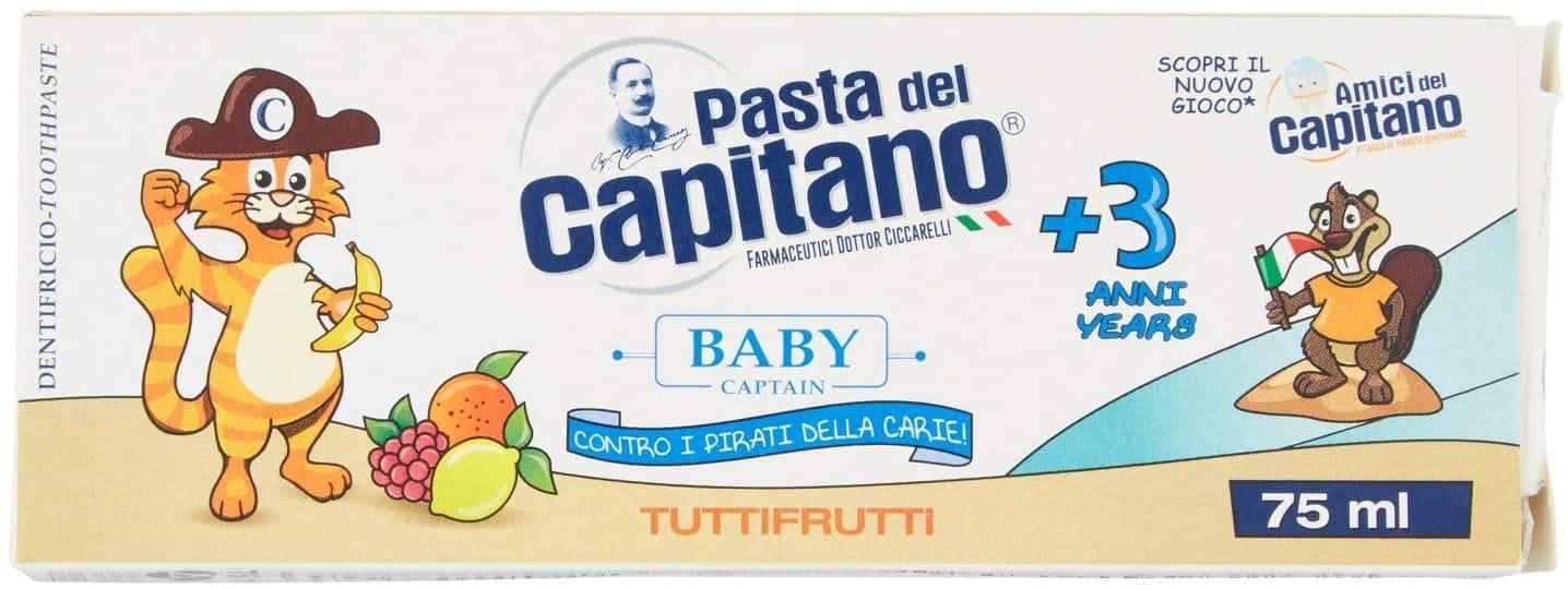 Dentifricio gel Pasta del Capitano Baby tuttifrutti, 75ml