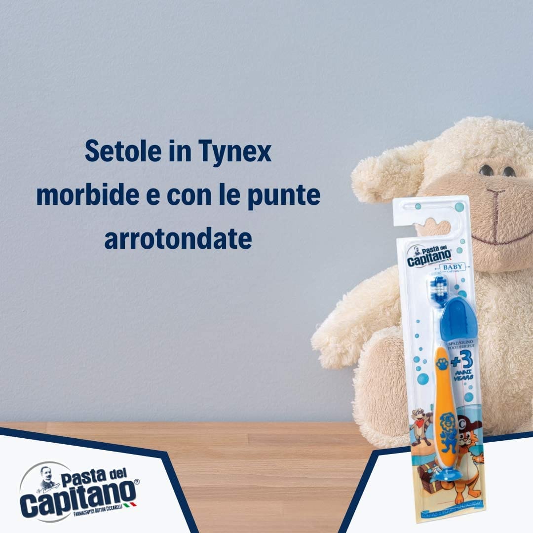 Spazzolino Pasta Capitano Baby per denti da latte +3 anni