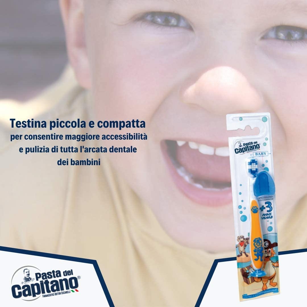 Spazzolino Pasta Capitano Baby per denti da latte +3 anni
