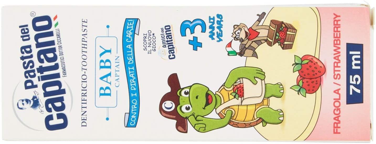 Dentifricio Pasta del Capitano Baby al Gusto Fragola, 75ml