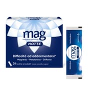 Mag Notte con Melatonina, Magnesio, Griffonia per Dormire Bene, Favorire il Rilassamento e Qualità del Sonno, 24 bst