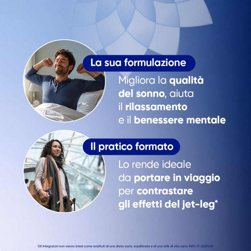 Mag Notte con Melatonina, Magnesio, Griffonia per Dormire Bene, Favorire il Rilassamento e Qualità del Sonno, 24 bst