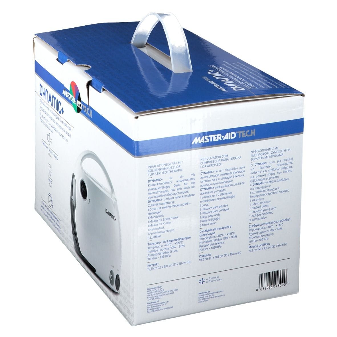 Nebulizzatore a compressore Master-Aid Dynamic+ per aerosolterapia