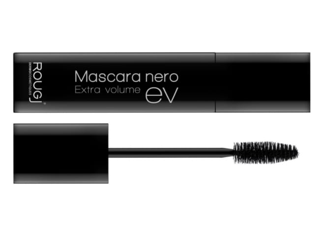 Mascara Rougj+ Black Extra Volume con pantenolo, 10,5ml