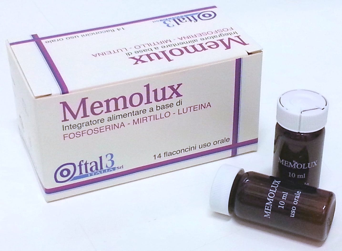 Integratore Memolux con Mirtillo e Vitamina E, 14 flaconcini