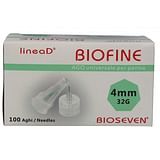 AGO PER PENNA DA INSULINA LINEA D BIOFINE GAUGE 32 LUNGHEZZA 4 MM 100 PEZZI
