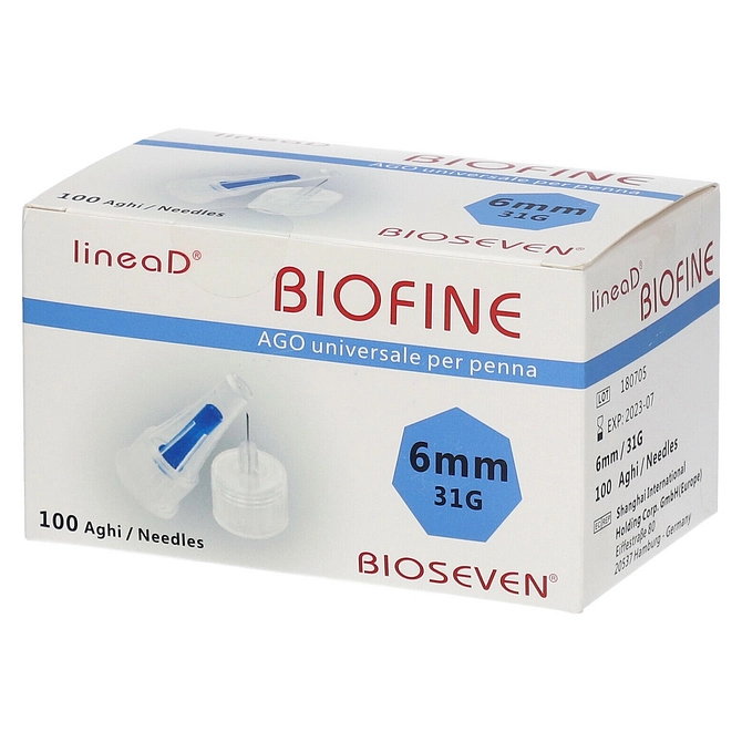 Ago Per Penna Da Insulina Linea D Biofine Gauge 31 Lunghezza 6 Mm 100 Pezzi