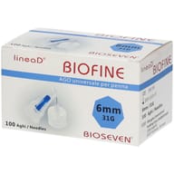 AGO PER PENNA DA INSULINA LINEA D BIOFINE GAUGE 31 LUNGHEZZA 6 MM 100 PEZZI