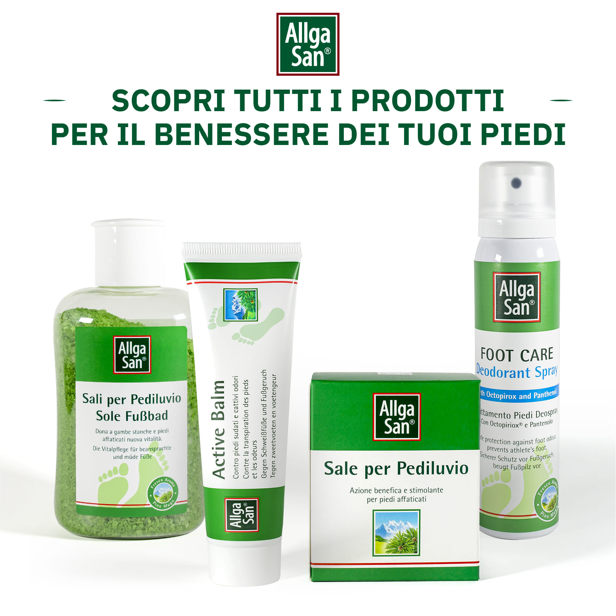 Spray deodorante Allgasan per piedi freschi e asciutti 100ml