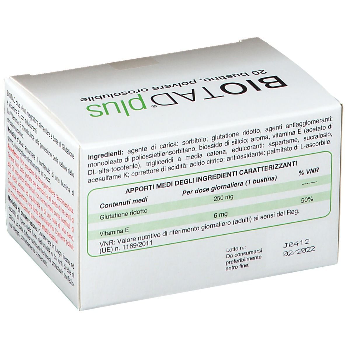 BIOTAD PLUS 20 BUSTINE DA 2 G