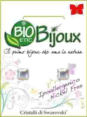 ORECCHINO CARRE' 4MM AURORA BOREALE