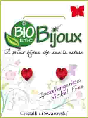 Orecchino Cuore Bioetic Bijoux Light Siam con Cristalli Swarovski