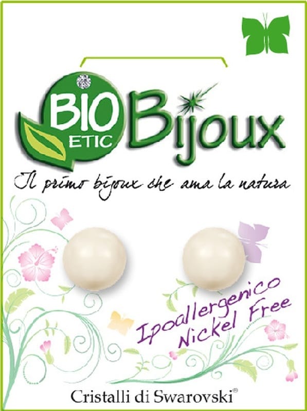 Orecchino Perla Cream 8mm Bioetic Bijoux, ipoallergenico